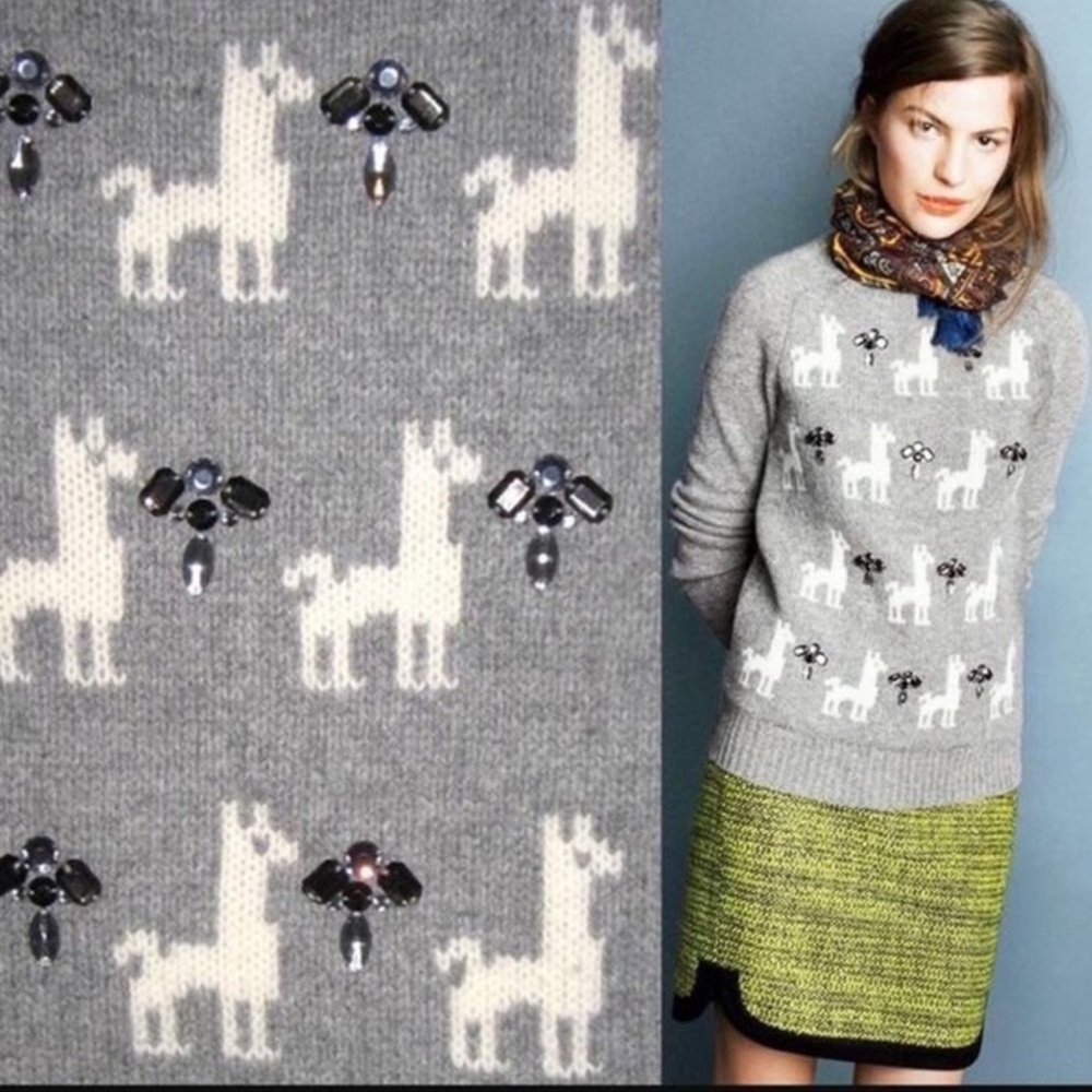 J Crew 100% Wool Sweater L Excellent Condition